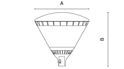Apparecchio per illuminazione urbana dal design elegante